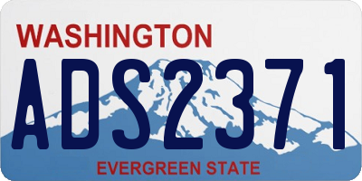 WA license plate ADS2371