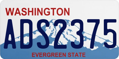 WA license plate ADS2375