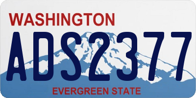 WA license plate ADS2377
