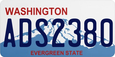 WA license plate ADS2380