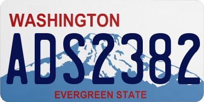 WA license plate ADS2382