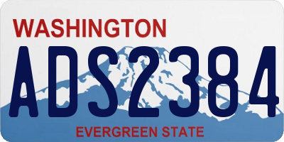 WA license plate ADS2384