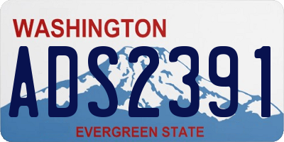 WA license plate ADS2391