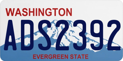 WA license plate ADS2392