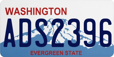 WA license plate ADS2396