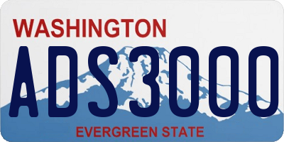 WA license plate ADS3000