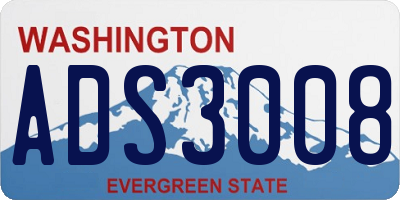 WA license plate ADS3008