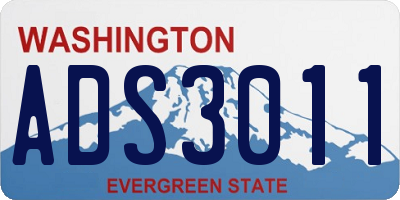 WA license plate ADS3011