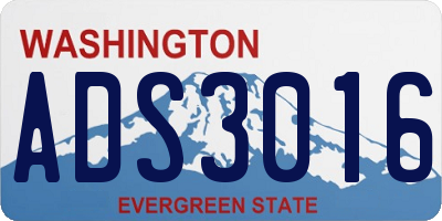 WA license plate ADS3016