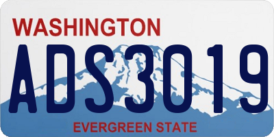 WA license plate ADS3019