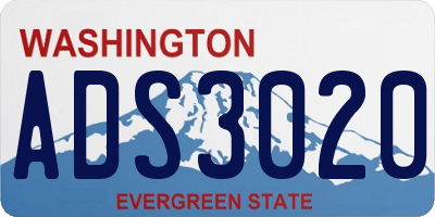 WA license plate ADS3020