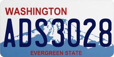 WA license plate ADS3028