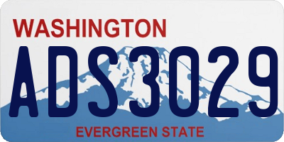 WA license plate ADS3029