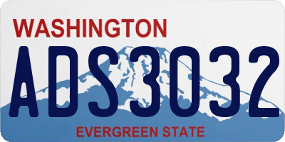 WA license plate ADS3032