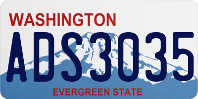 WA license plate ADS3035