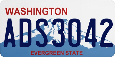 WA license plate ADS3042