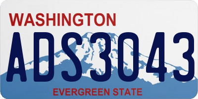 WA license plate ADS3043