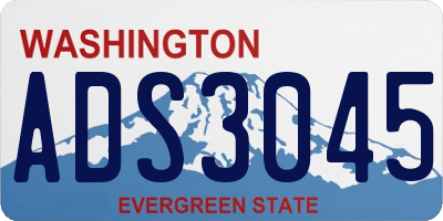 WA license plate ADS3045