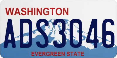 WA license plate ADS3046