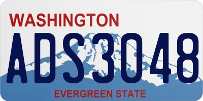 WA license plate ADS3048