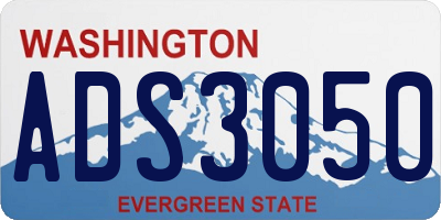 WA license plate ADS3050