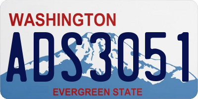 WA license plate ADS3051