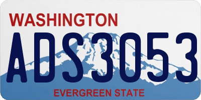 WA license plate ADS3053