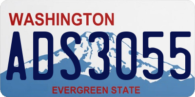 WA license plate ADS3055