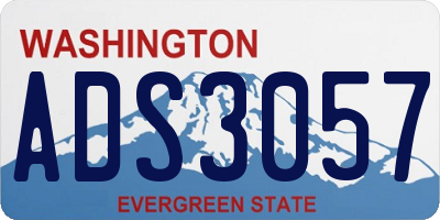 WA license plate ADS3057