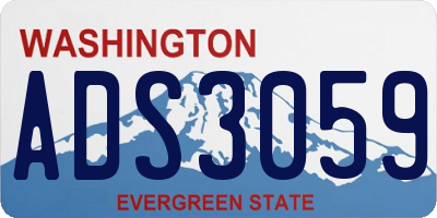 WA license plate ADS3059