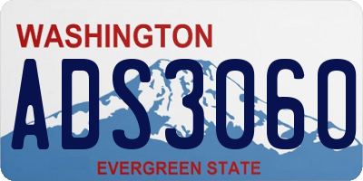 WA license plate ADS3060