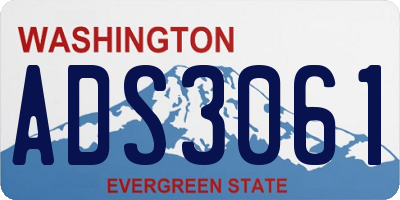 WA license plate ADS3061