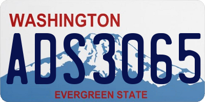 WA license plate ADS3065