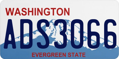 WA license plate ADS3066
