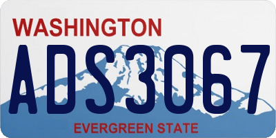 WA license plate ADS3067