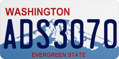 WA license plate ADS3070