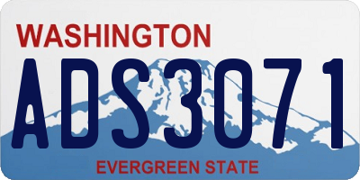 WA license plate ADS3071