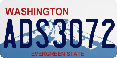 WA license plate ADS3072