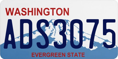 WA license plate ADS3075