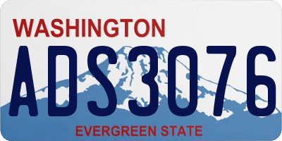 WA license plate ADS3076