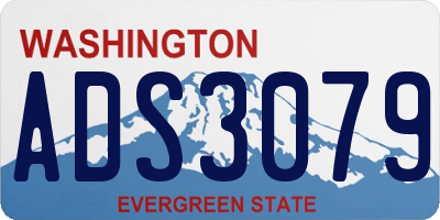 WA license plate ADS3079