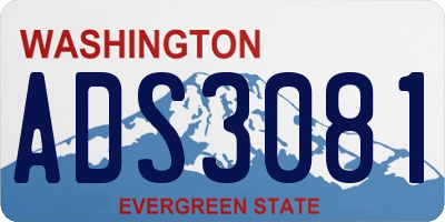 WA license plate ADS3081