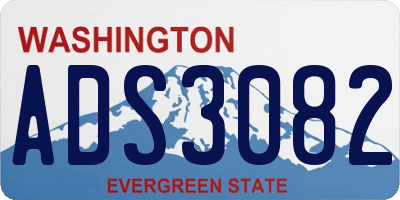 WA license plate ADS3082