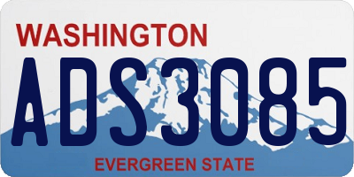 WA license plate ADS3085
