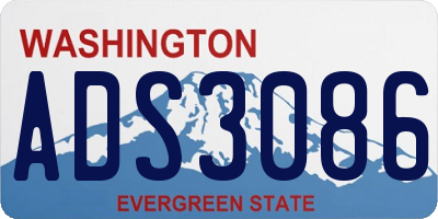 WA license plate ADS3086
