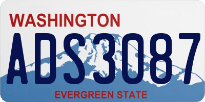 WA license plate ADS3087