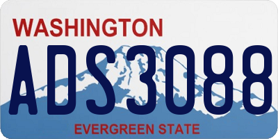 WA license plate ADS3088
