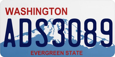 WA license plate ADS3089