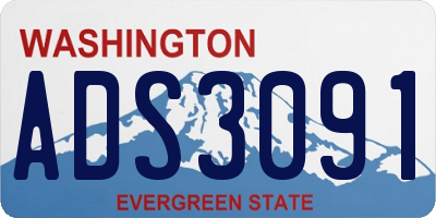 WA license plate ADS3091