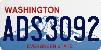 WA license plate ADS3092